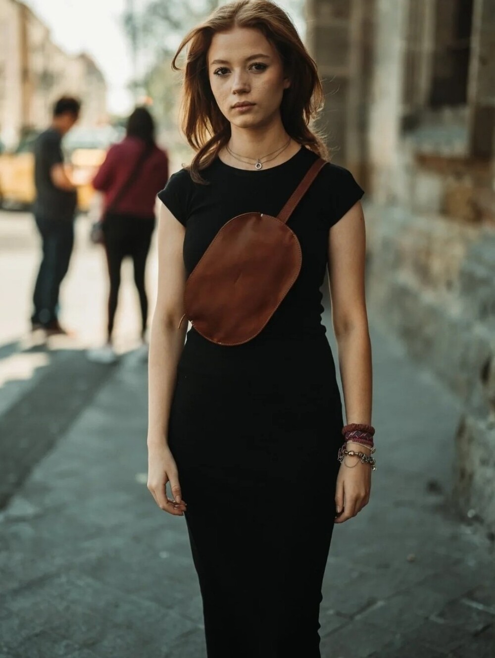New Mexican Designer Leather Crossbody Belt Bag Cool Sling Bag For Chest or Back